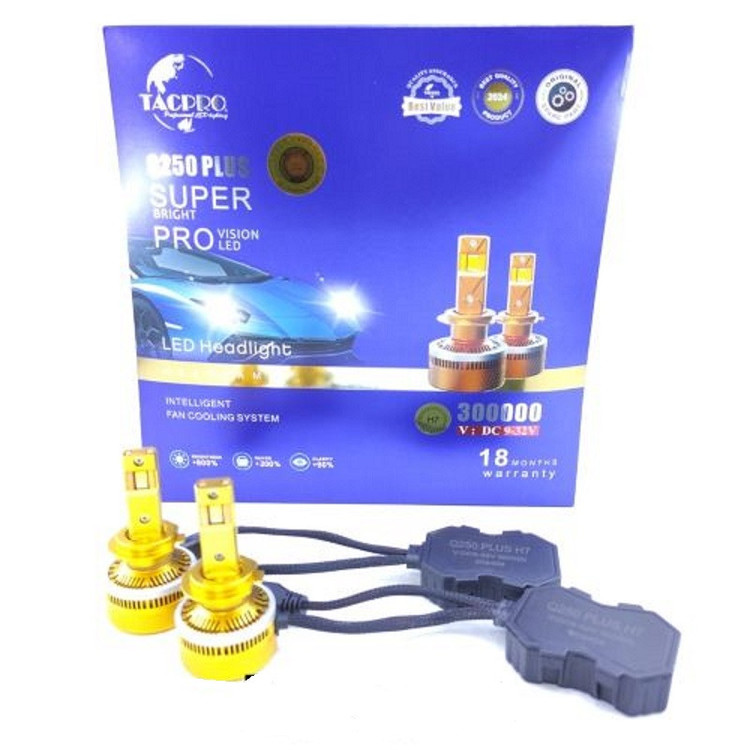 لامپ هدلایت خودرو تک پرو مدل q250 plus بسته 2 عددی