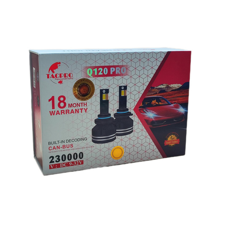 هدلایت لامپ خودرو تک پرو مدل Q120 PRO پایه H7 بسته دو عددی