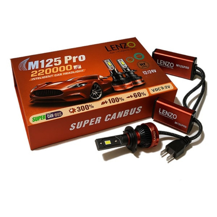 هدلایت لنزو مدل M125 pro پایه H4 بسته 2 عددی