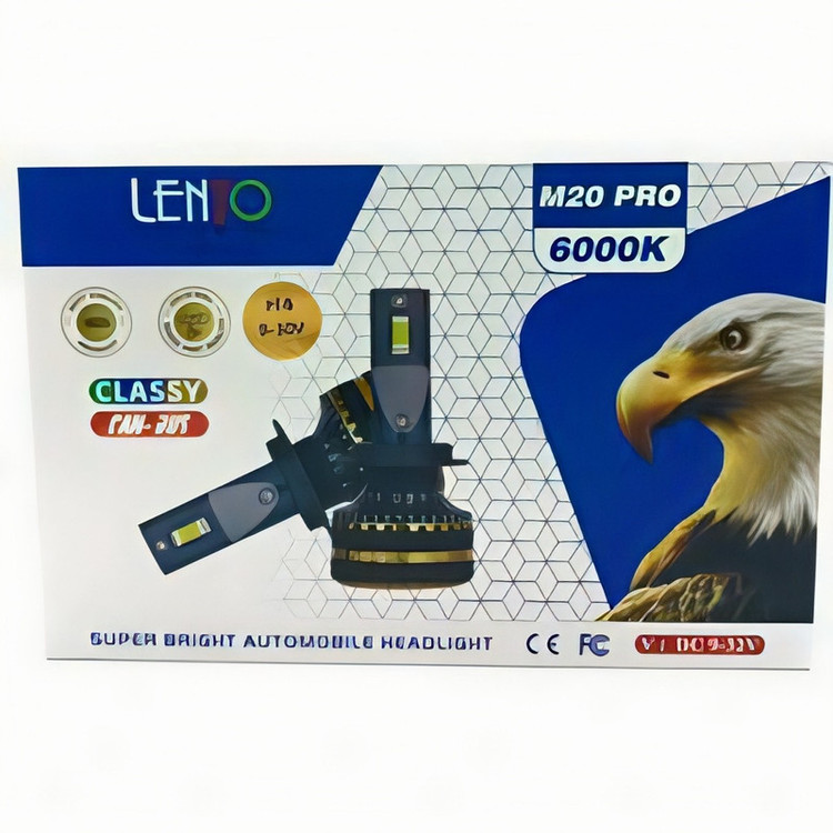 هدلایت لنزو مدل M20 Pro پایه H4 بسته دو عددی