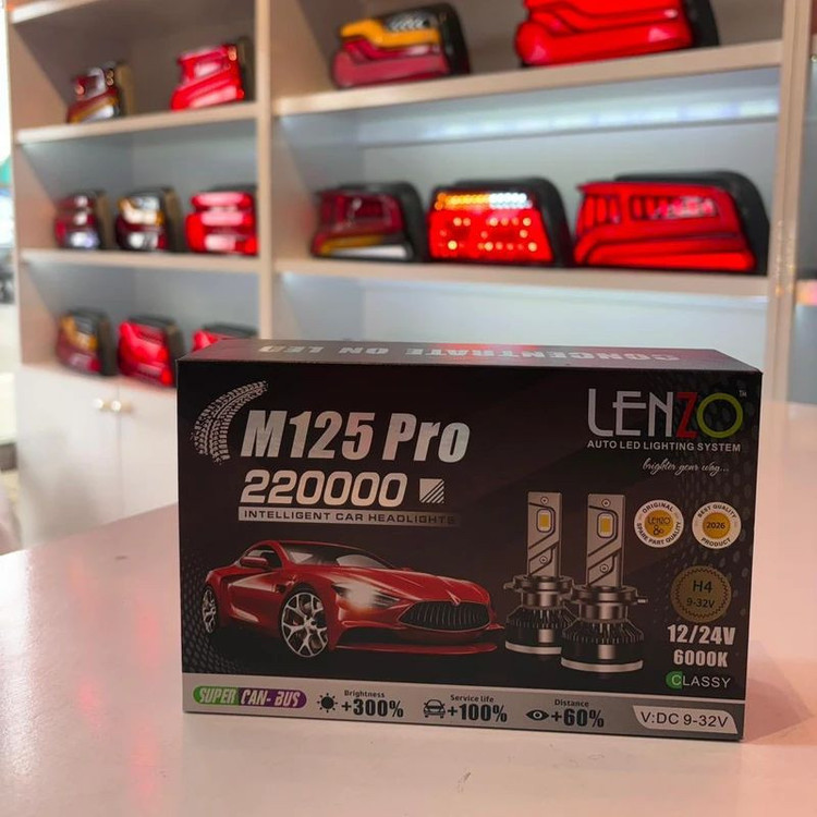 هدلایت لنزو مدل M125 Pro پایه H7 بسته دو عددی