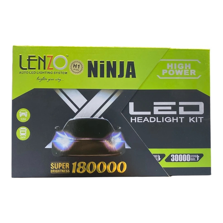 لامپ هدلایت خودرو لنزو مدل NiNJA نچرال پایه H4 بسته دو عددی
